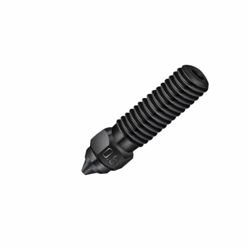 Black 3D printer nozzle with threaded design