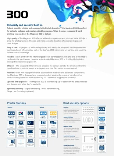 ID card printer with a small display and user-friendly interface.