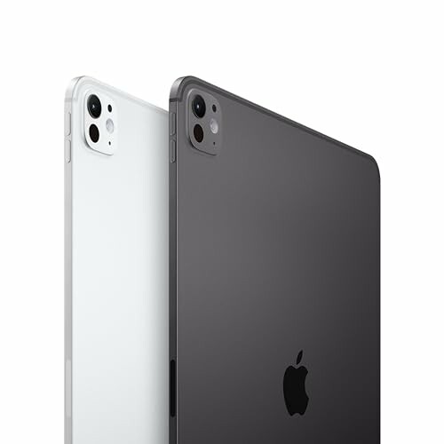 Two Apple devices showing rear cameras and logo