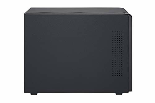 Black computer case with side panel and ventilation holes.