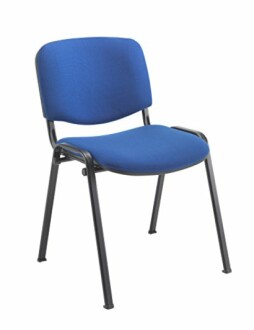 Blue office chair with metal legs