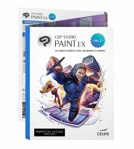 Clip Studio Paint EX software packaging with dynamic artwork.