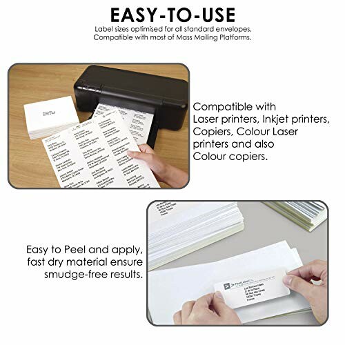 Easy-to-use labels compatible with various printers, easy to peel and apply.