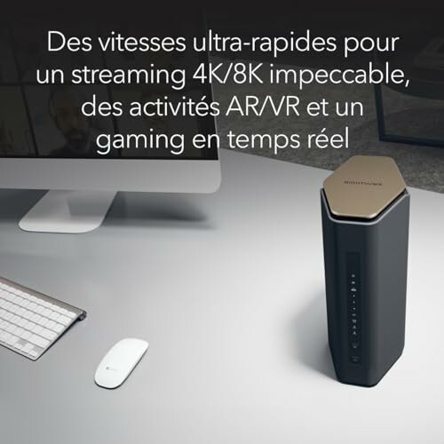 High-speed device for 4K/8K streaming and AR/VR gaming.