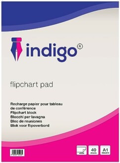 Indigo flipchart pad with 40 sheets, A1 size