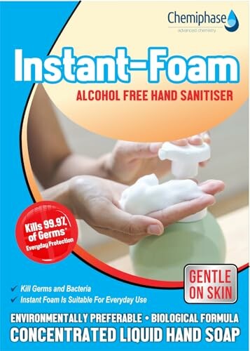 Instant-Foam alcohol-free hand sanitiser packaging