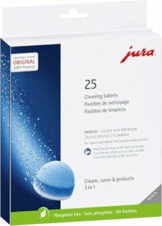 Jura cleaning tablets packaging