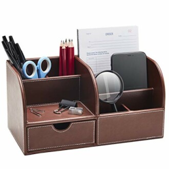 Gallaway Leather Desk Organizer