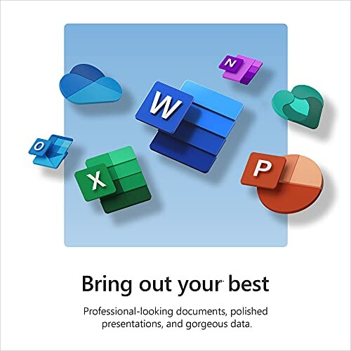 Microsoft Office icons with slogan 'Bring out your best'.