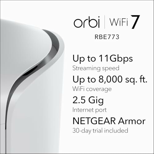 Netgear Orbi WiFi 7 router features and specs.