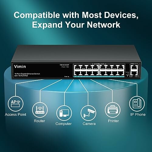 Network switch compatible with most devices