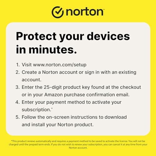 Norton device protection setup instructions.