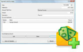 Payment window with money envelope icon