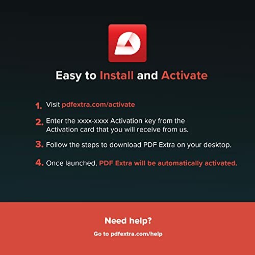 Instructions for installing and activating PDF Extra.