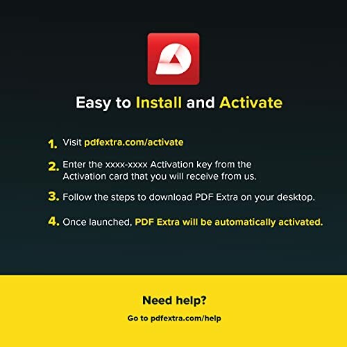 PDF Extra installation and activation instructions.