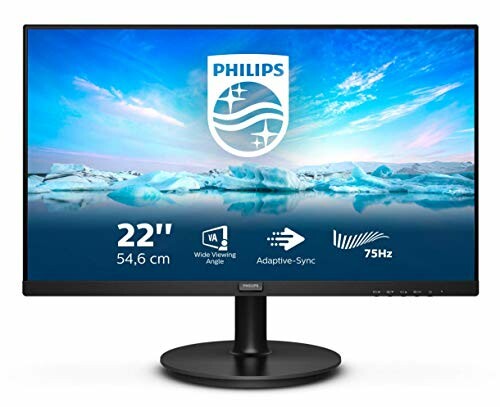 Philips 22-inch monitor with adaptive-sync and 75Hz refresh rate.