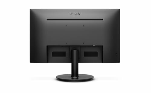 Back view of a Philips monitor with stand.