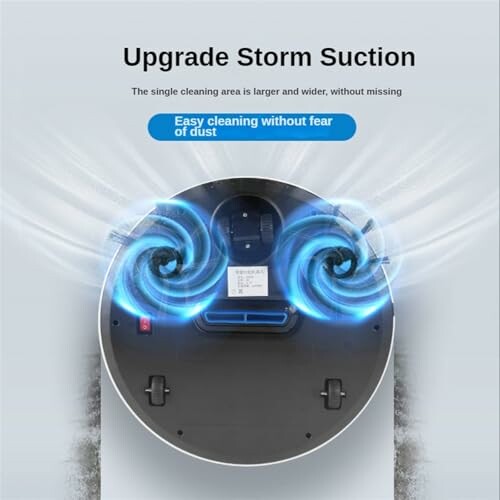 Robotic vacuum with enhanced storm suction feature.