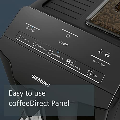 Siemens EQ.300 coffee machine with coffeeDirect panel