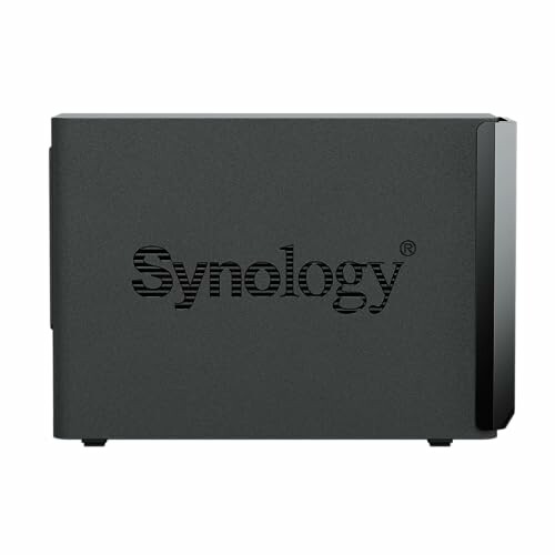 Synology NAS device side view.