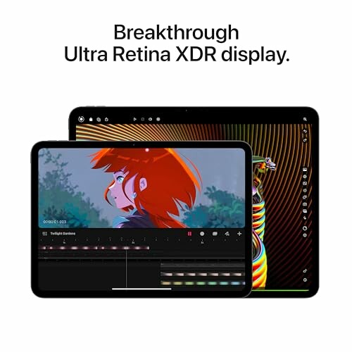 Two tablets showcasing Ultra Retina XDR display with vibrant visuals.