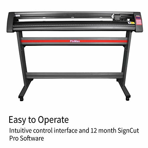 Vinyl cutter machine with intuitive control interface and 12-month SignCut Pro software.