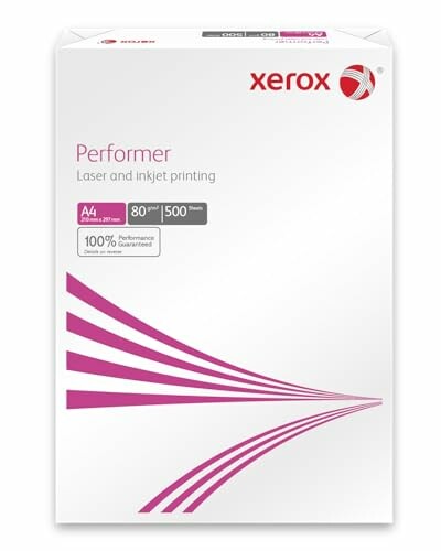 Xerox Performer laser and inkjet printing paper packaging.