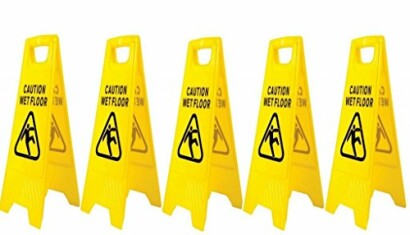 High-Visibility Yellow Wet Floor Sign